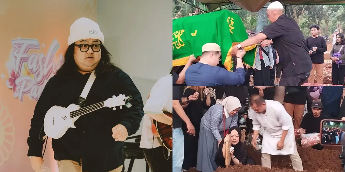 7 Photos of Gustiwiw's Funeral in Bekasi, Wrapped in a Sorrowful Atmosphere - Mother Ciumi at the Grave with Tears Streaming Down