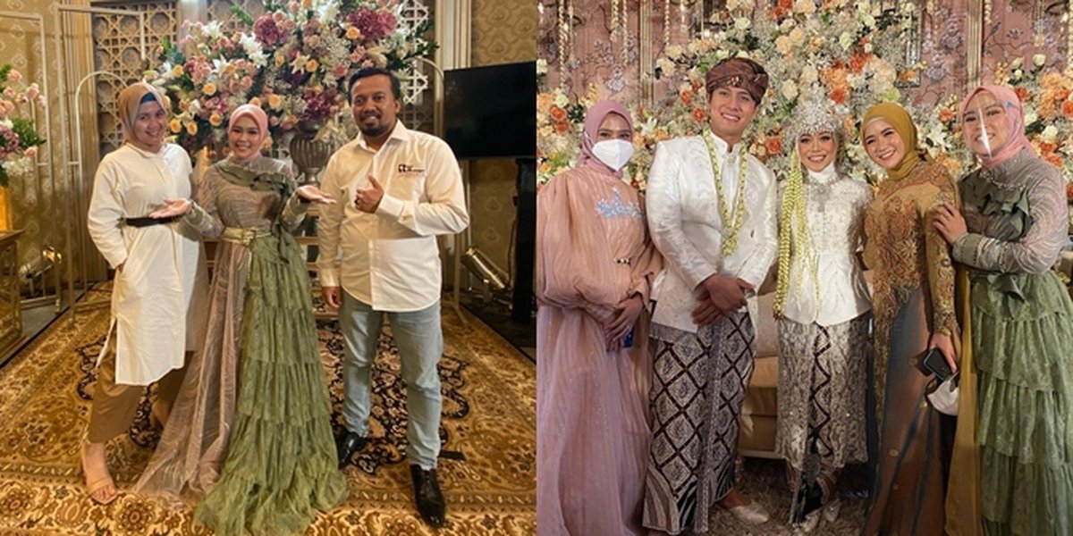 7 Portraits of Selfi LIDA's Appearance at Lesti and Rizky Billar's Wedding, Beautiful and Dazzling Wearing Two-Toned Dress - Flooded with Praise