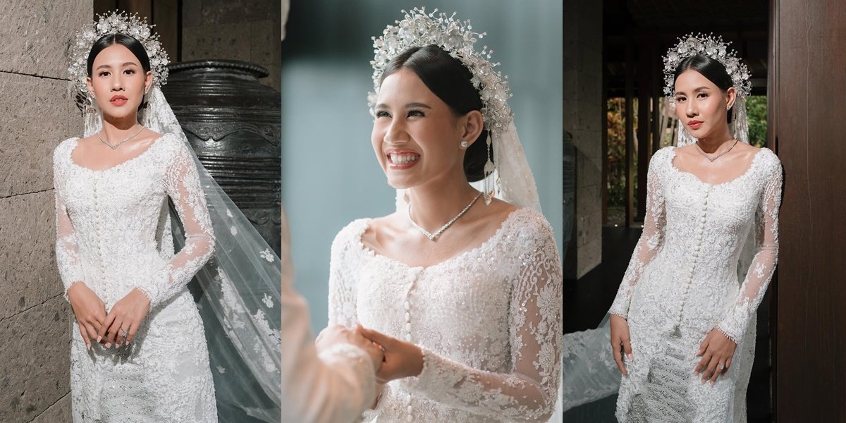 7 Portraits of Shenina Cinnamon's Appearance at the Wedding Ceremony, Beautifully Simple & Elegantly Impressive