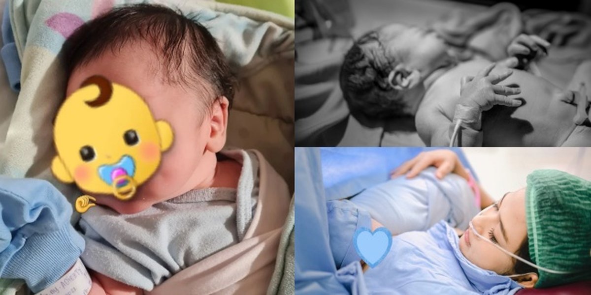 7 Prime Portraits of Baby Gin, Adiezty Fersa and Gilang Dirga's First Child, Handsome Face Still Kept Secret Making People Curious