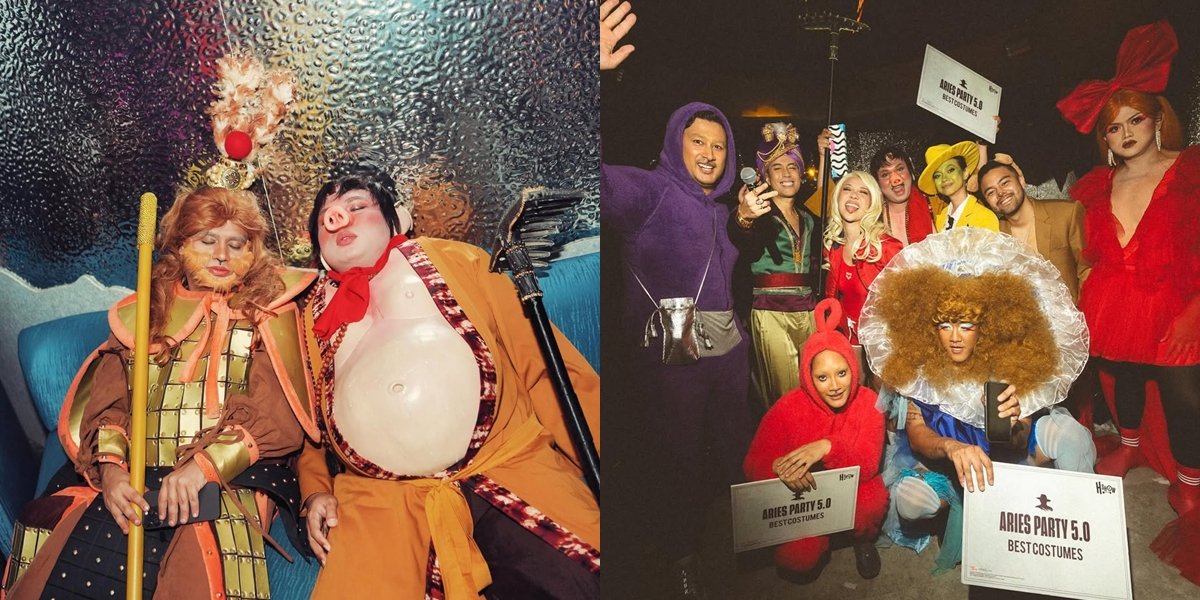 7 Photos of the Aries Gang Costume Party, Featuring Luna Maya Looking Beautiful Like 'Jinny Oh Jinny' - Keanu Angelo Fully Embraces His Cu Pat Kai Role