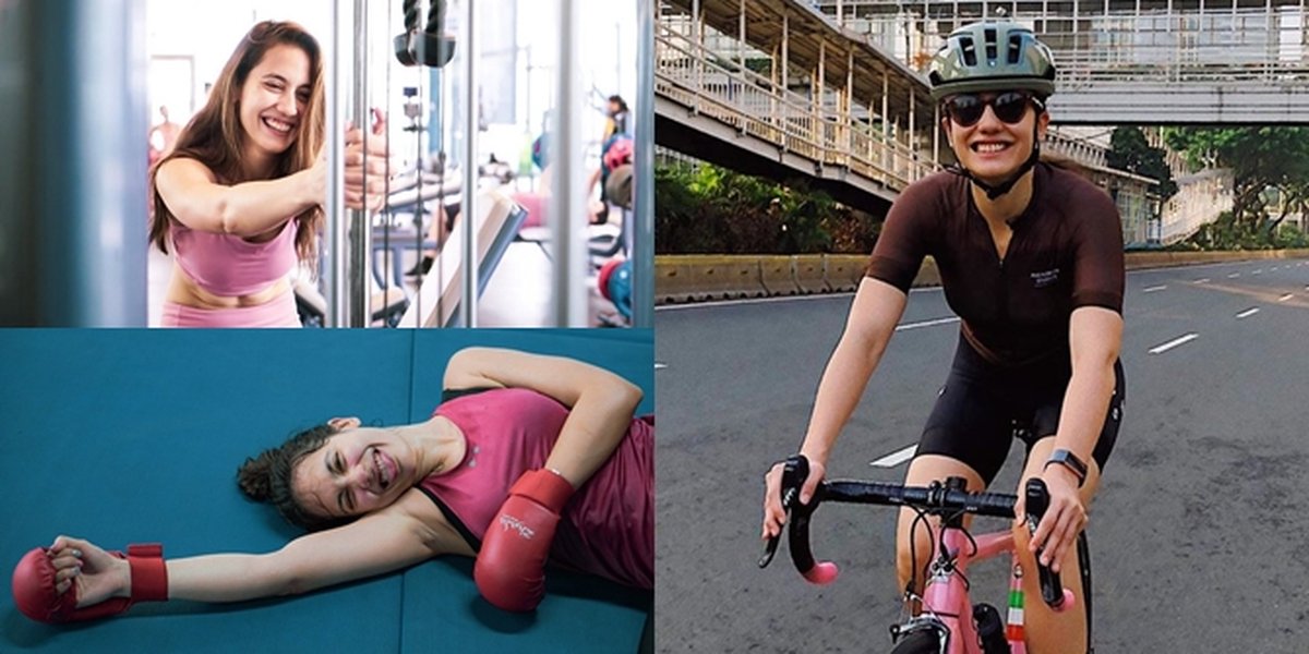 7 Portraits of Pevita Pearce During Sports, Starting from Yoga to Cycling All Done