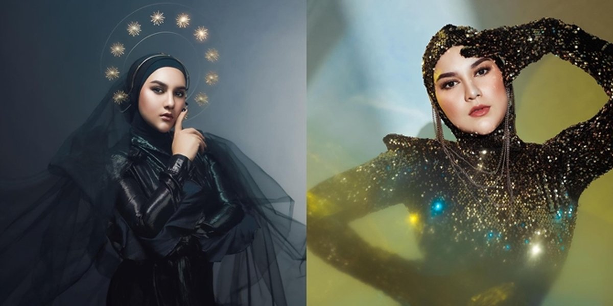 7 Latest Photoshoot Portraits of Irish Bella Looking All Black, Elegantly Stunning with a Glowing Headpiece - Beautifully Resembles a Living Doll