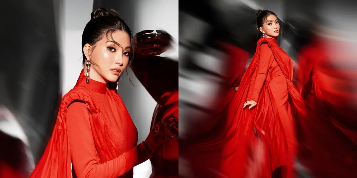 7 Latest Photoshoot Shots of Sarwendah, Looking Beautiful in a Red Dress - Once Again Showcasing a Different Side of Herself