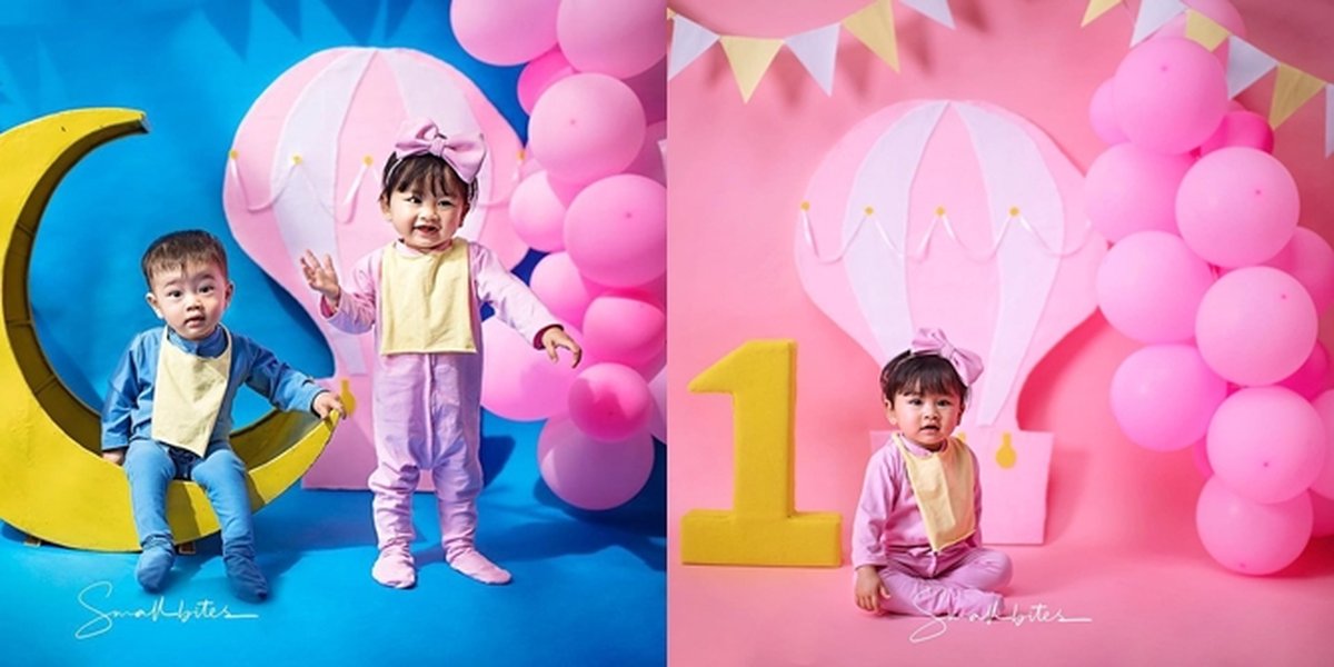 7 Portraits of Zayn and Zunaira's Photoshoot on their 1st Birthday, Already Able to Pose Like Child Models