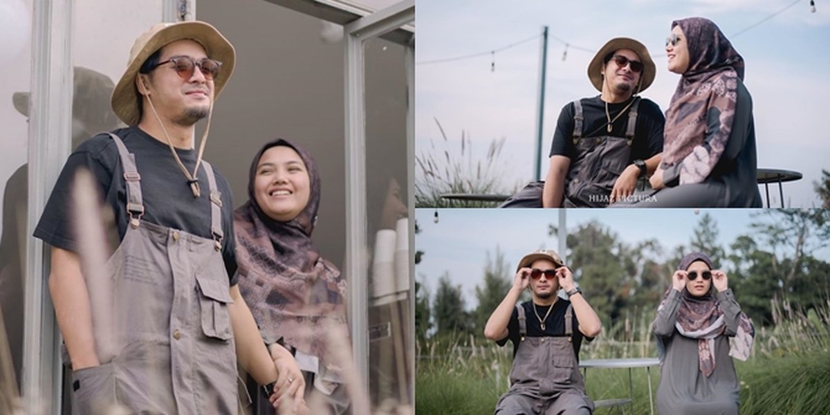 7 Portraits of Post Wedding Ricky Harun and Herfiza Novianti, Romantic with Matching Outfits and Flirting