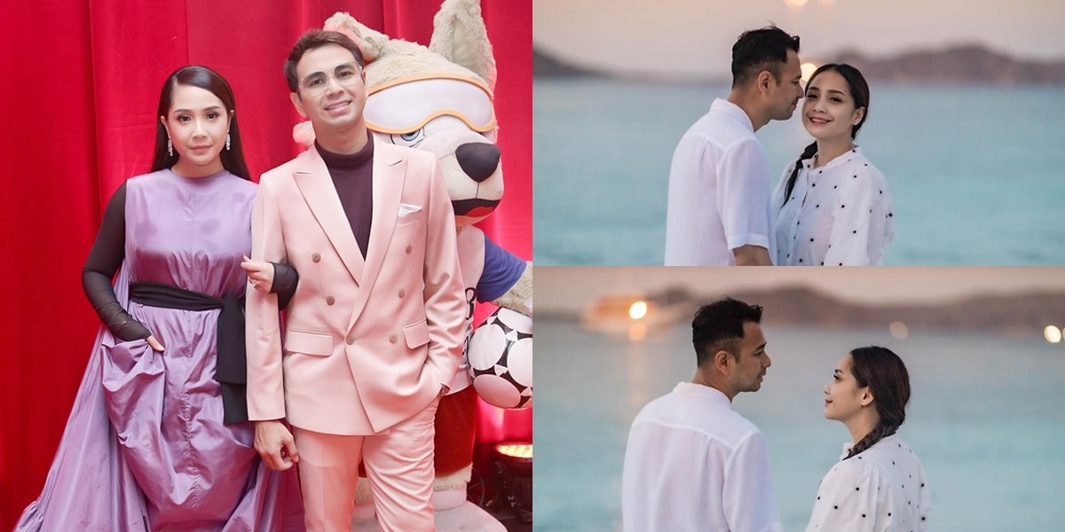 7 Portraits of Raffi Ahmad and Nagita Slavina Vacationing in Labuan Bajo, Intimately Gazing at Each Other - Romantic Cheek Kisses on the Beach