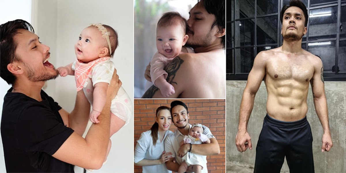 7 Portraits of Randy Pangalila When Carrying Baby Blair, Handsome Muscular Hot Daddy