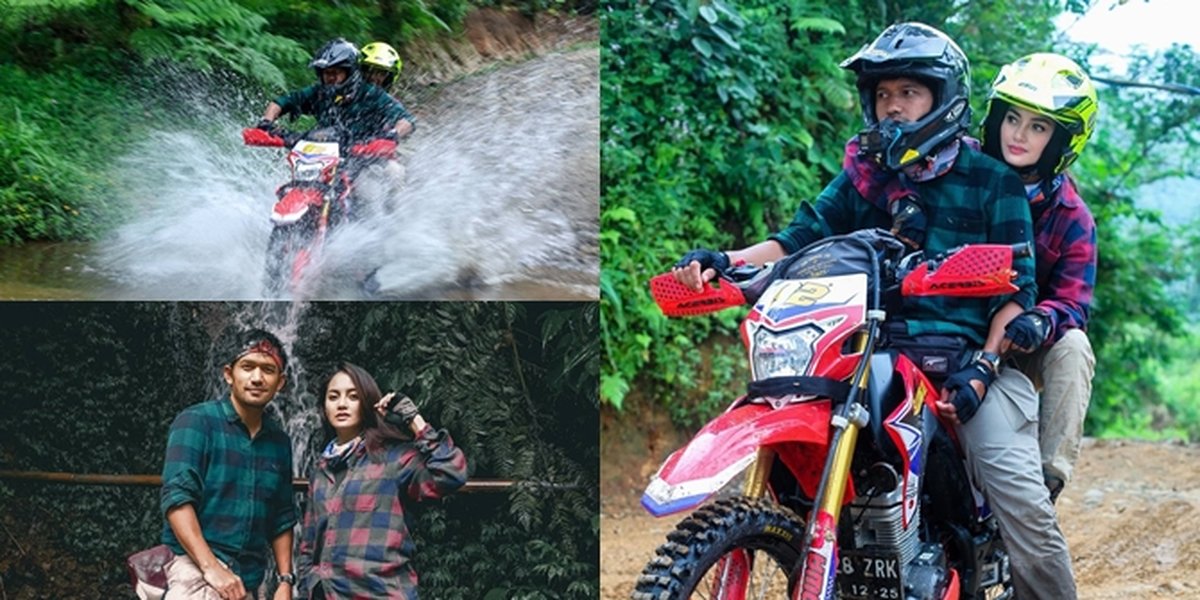 7 Portraits of Ririn Ekawati and Ibnu Jamil Having Fun Riding Motor Trail Together, Even Though They Fell and Got Hooked - Still Affectionate in Conquering the Mud