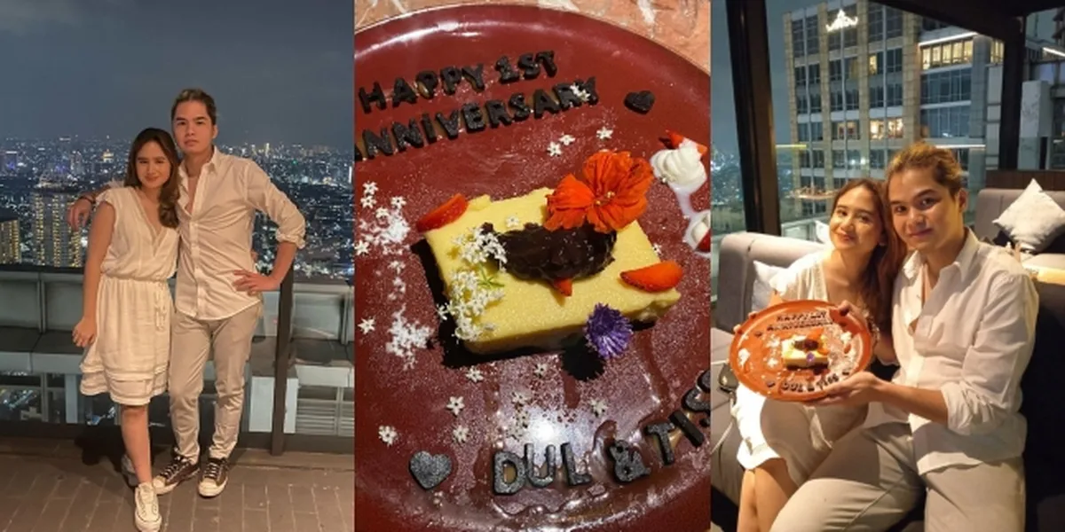 7 Romantic Portraits of Dul Jaelani and Tissa Biani Celebrating Their First Anniversary, Dinner with City View - Prayed to Get Married Soon