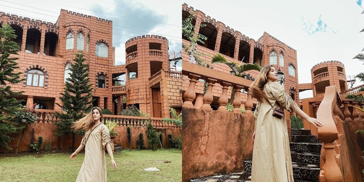 7 Portraits of Mother Tasya Farasya's Magnificent House Like a Palace, All Orange and Located in Sukabumi - Complete with a Swimming Pool