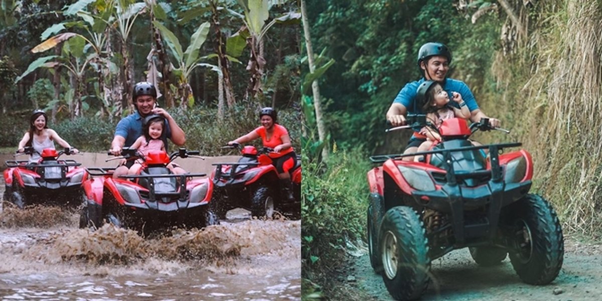 7 Photos of Samuel Zylgwyn, Star of the Soap Opera 'NALURI HATI' while Riding an ATV with Beloved Family, Little Vechia Makes Netizens Adore