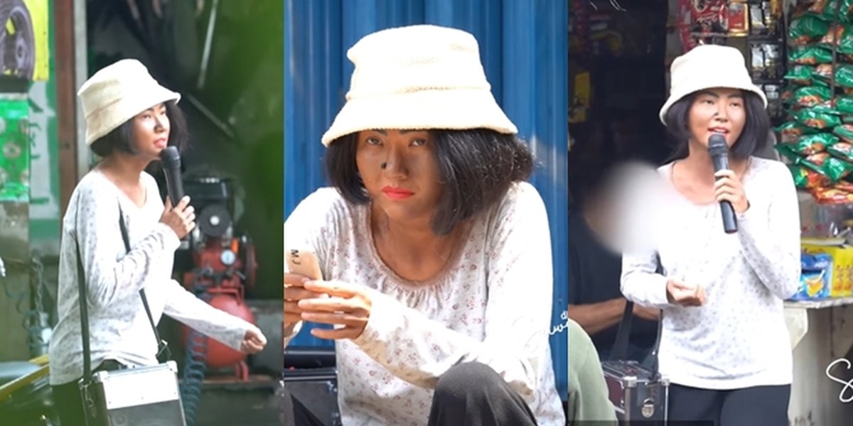 7 Portraits of Sarwendah as a Street Busker, Selling Cellphones for Rp 50 Thousand