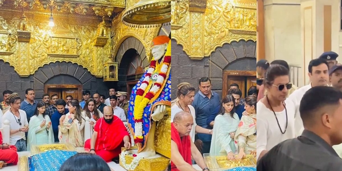7 Portraits of Shahrukh Khan and Suhana Khan Praying at a Temple, Netizens Criticize - Considered Believing in 2 Gods