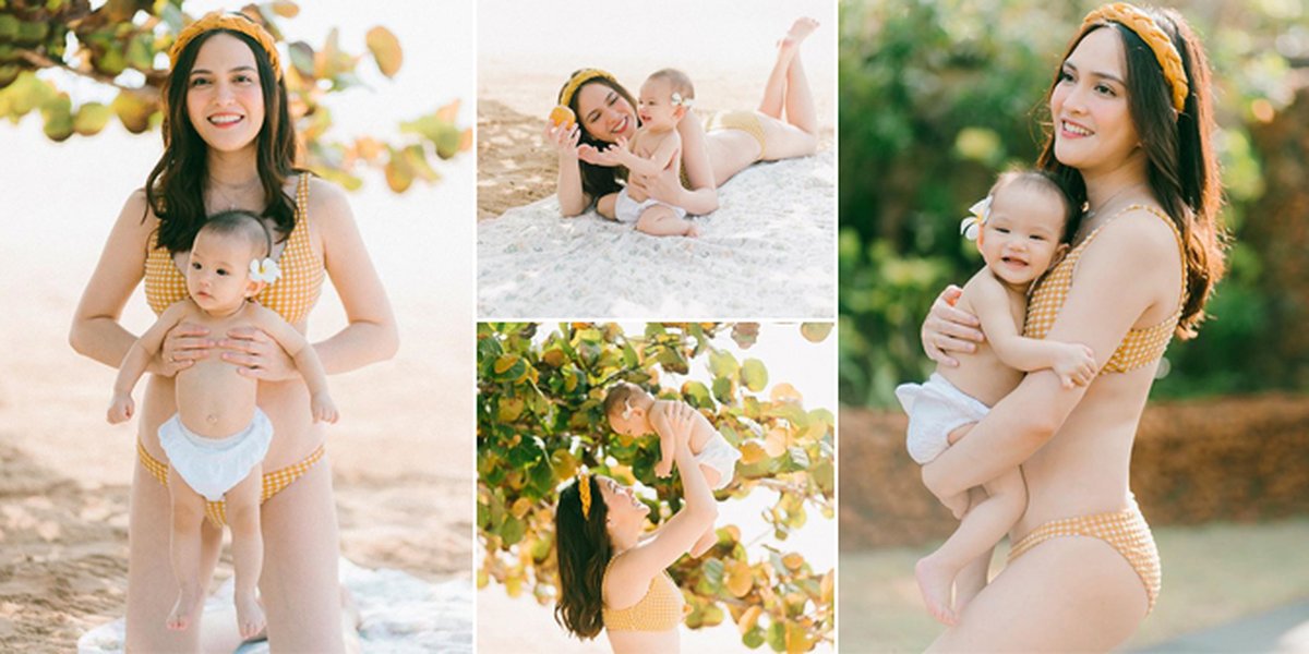 7 Portraits of Shandy Aulia Wearing a Two Piece Bikini While Carrying Baby Claire, Receives Criticism from Netizens