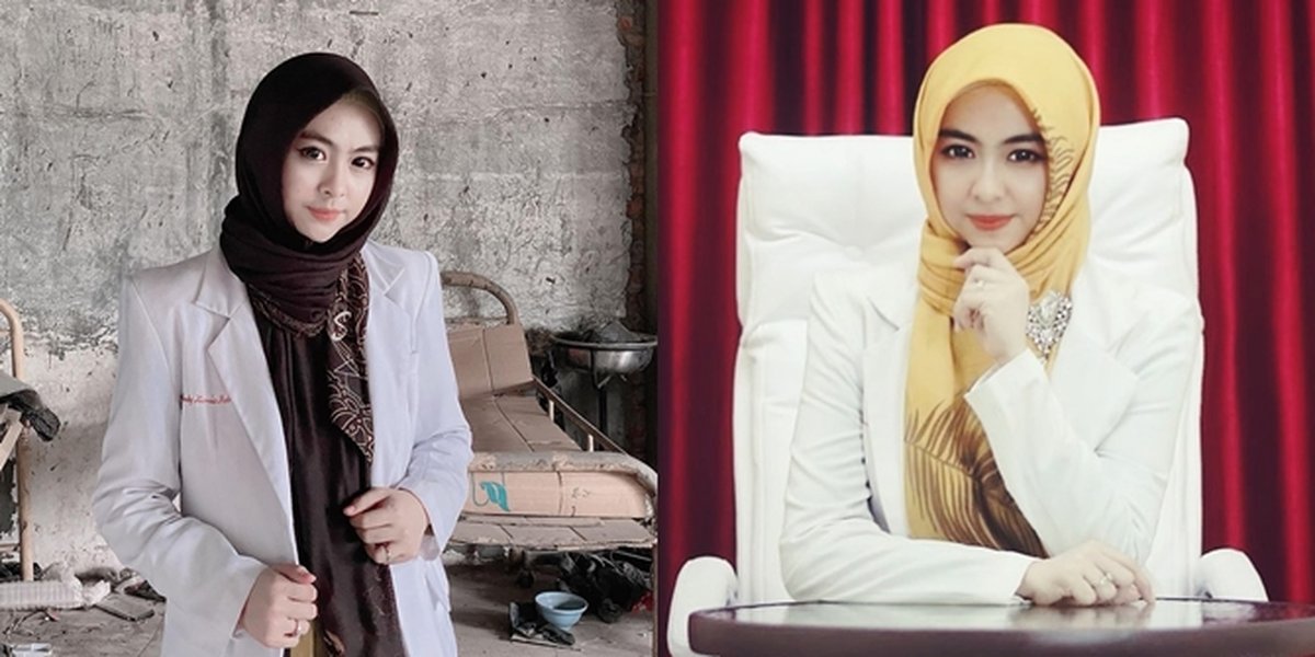 7 Portraits of Shindy Putri, Ria Ricis's Sister with Her White Suit, a Beautiful and Charming Doctor and Youtuber