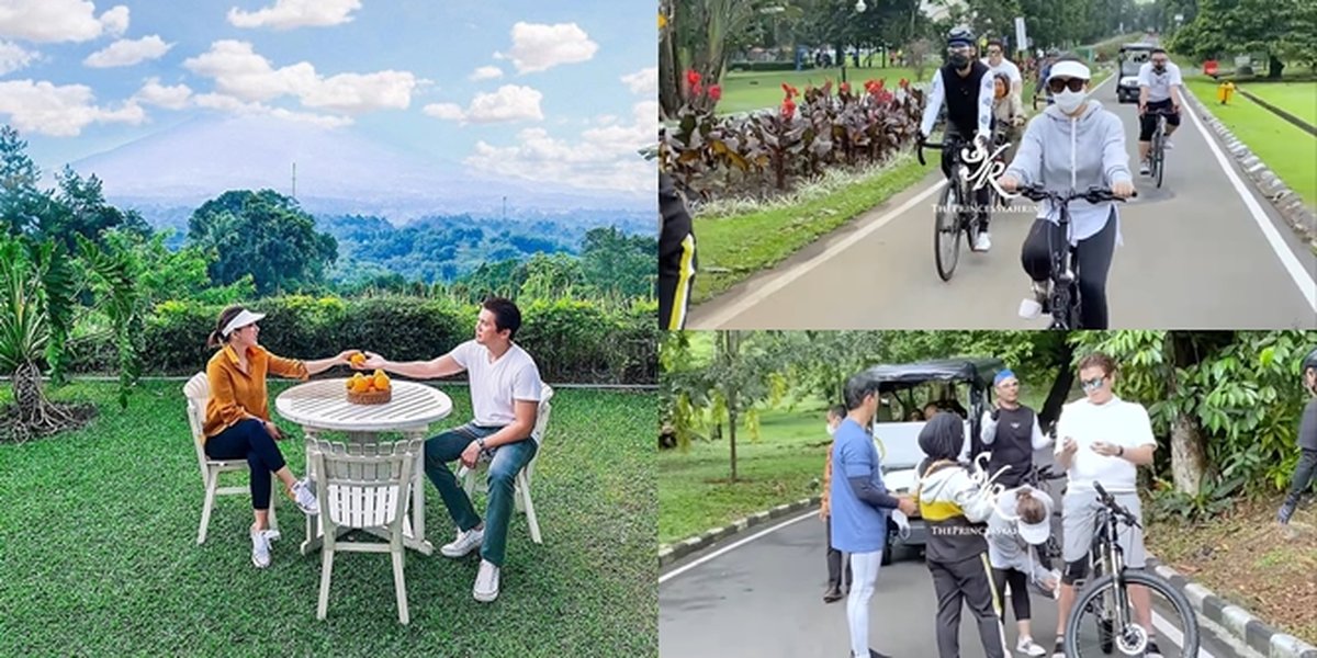 7 Photos of Syahrini Treating Reino Barack Who Fell While Cycling, Initially Enjoying a Ride with Presidential Escort