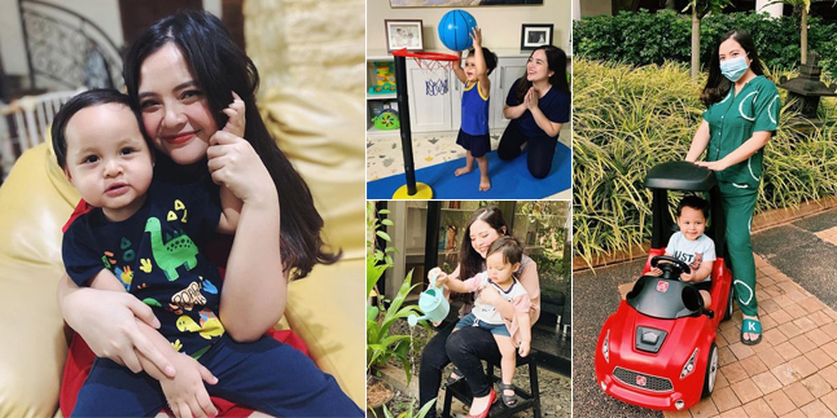 7 Portraits of Tasya Kamila Taking Care of Her Child, Mother and Son Look So Alike Like a Split Betel Nut