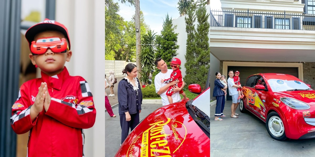 7 Photos of Rayyanza's 3rd Birthday, Son of Raffi Ahmad and Nagita Slavina, Adorably Dressed as a Mechanic - Received a Luxurious Gift of a Lightning McQueen Car