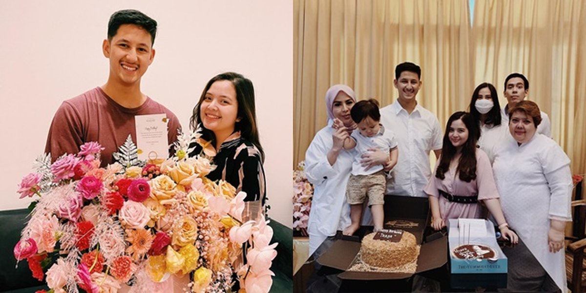7 Portraits of Tasya Kamila's 28th Birthday, Receives Super Large Flower Arrangement - Her Birthday Cake Gets Kicked by Her Child