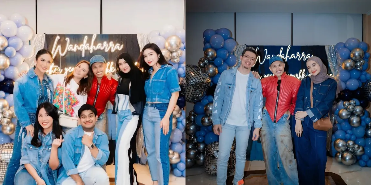 7 Birthday Portraits of Wanda Hara, Themed All Blue Denim and Attended by Artist Circle Friends