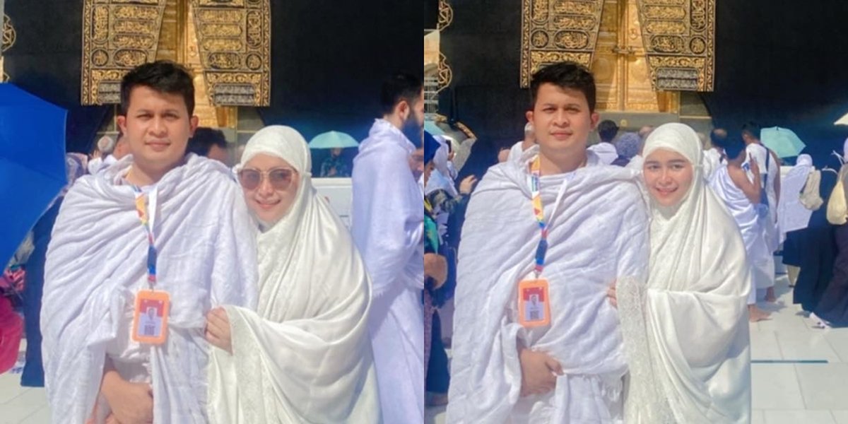 7 Portraits of Syifa, Ayu Ting Ting's Younger Sister, and Her Husband on Their First Umrah, Happier Because She is Currently Pregnant with Their First Child