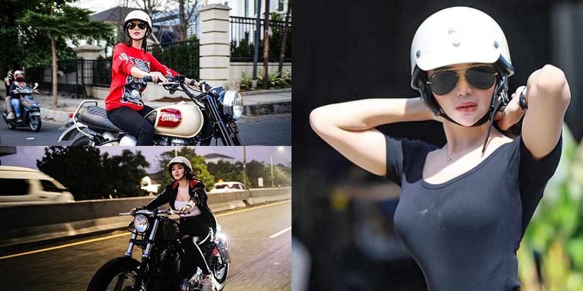 7 Portraits of Wika Salim Riding a Moge, Still Charming with Black Sunglasses and 'Challenging' Poses