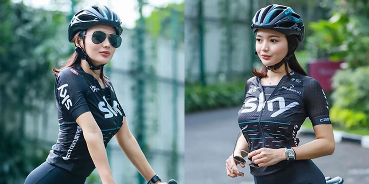 7 Portraits of Wika Salim Riding a Bicycle, Still Sensual While Showing off Body Goals Making Netizens Envious
