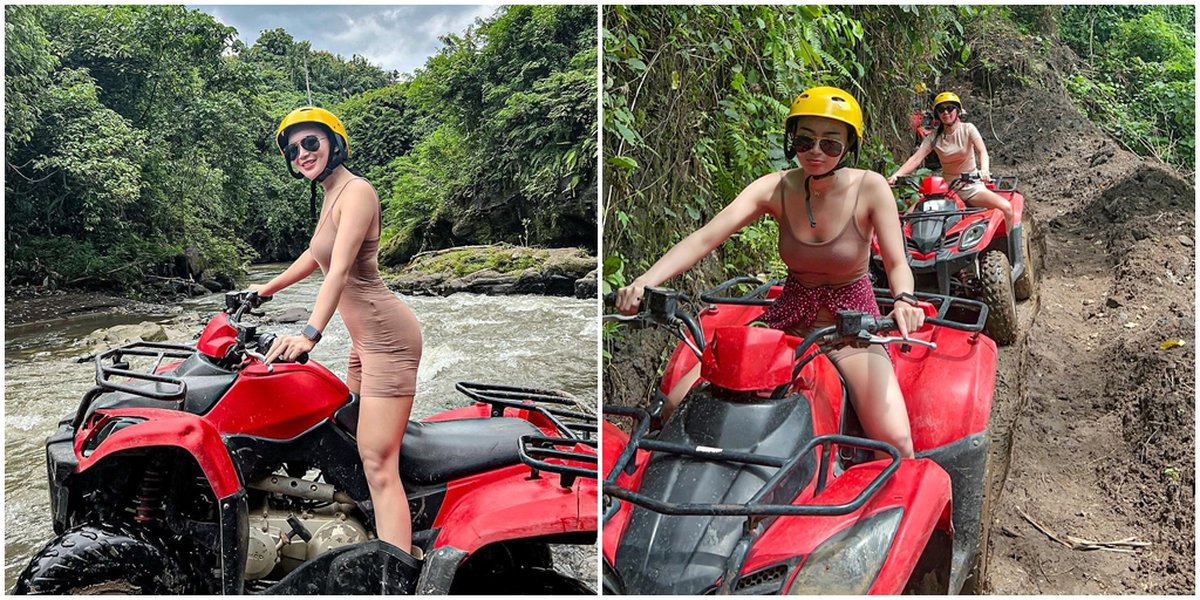 7 Potret Wika Salim Off-Road Using Tight Tank Top that Caught Netizens' Attention