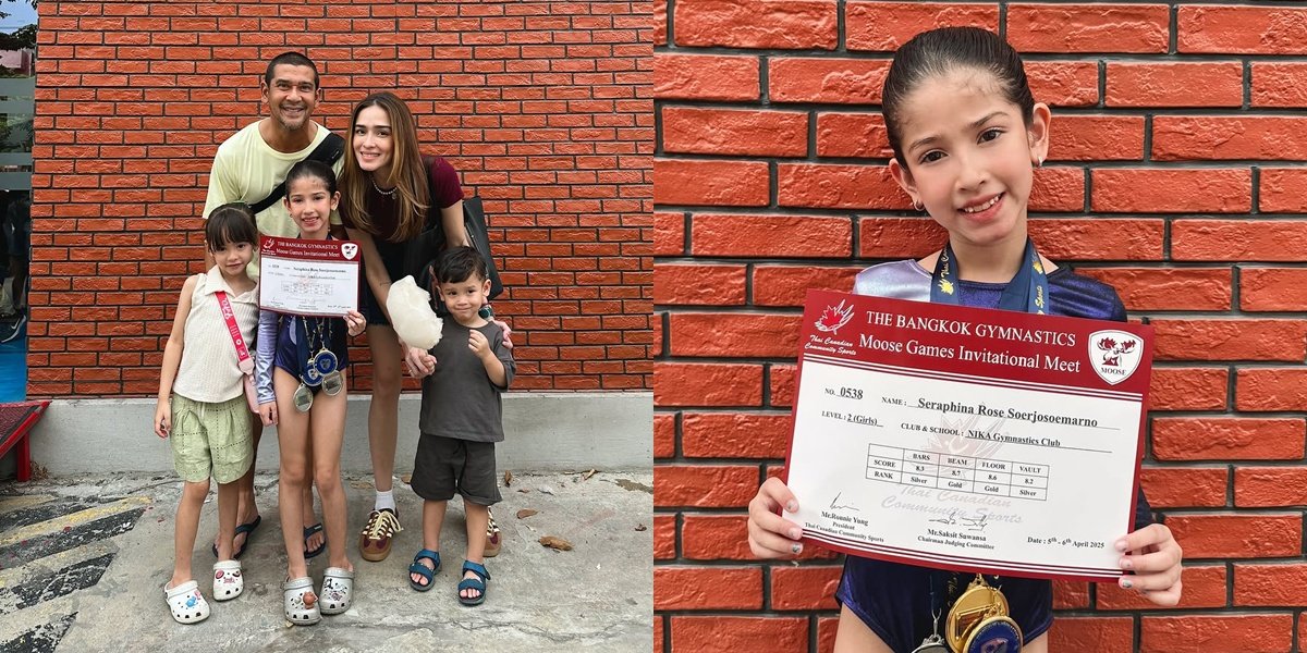 7 Photos of Yasmin Wildblood Taking Sera to Bangkok for a Gymnastics Competition, Bringing Home 2 Gold Medals and 2 Silver Medals