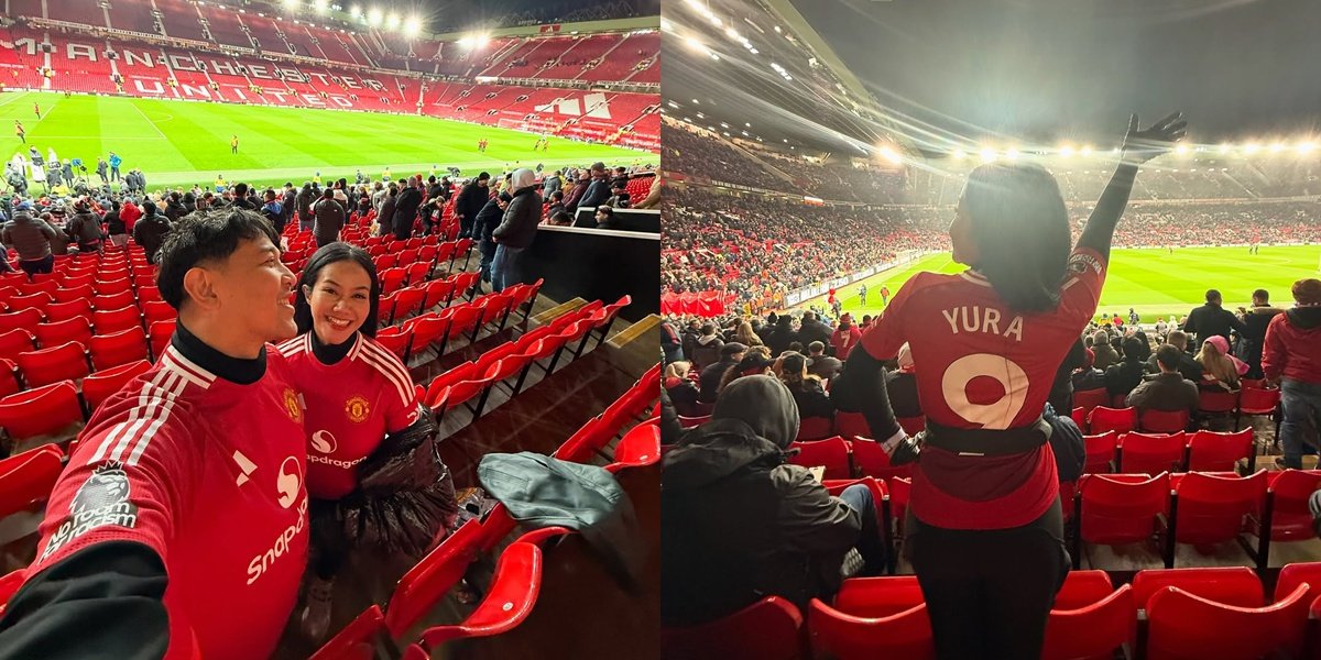 7 Photos of Yura Yunita & Donne Maula at Old Trafford, Fulfilling the Desire to Watch Manchester United Live