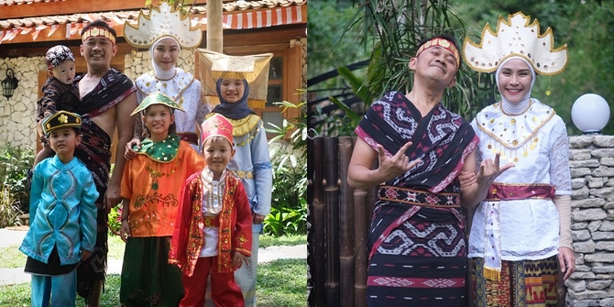 7 Portraits of Zaskia Adya Mecca Holding Her Own Carnival at Home, Looking Gorgeous in Traditional Lampung Attire - Her Youngest Child Draws Attention