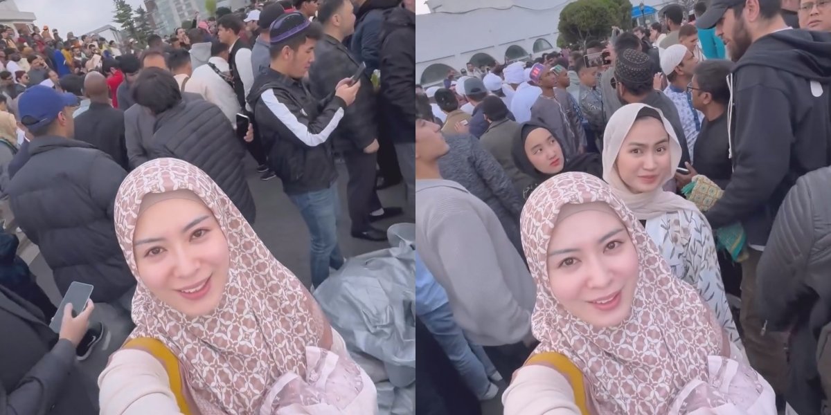8 Photos of Ayana Moon Performing Eid Prayer for the First Time, Showing the Crowded Atmosphere in Seoul Mosque