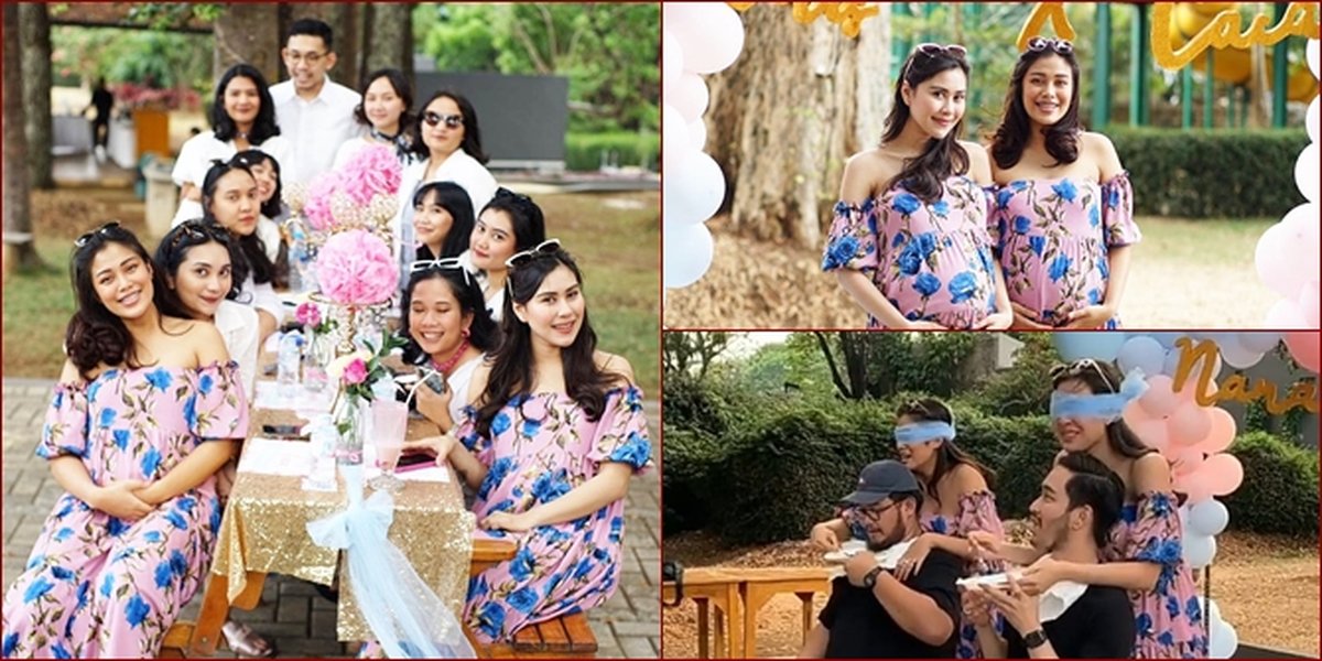8 Photos of Syahnaz Sadiqah's Baby Shower, Full of Pink Nuances and Fun Games