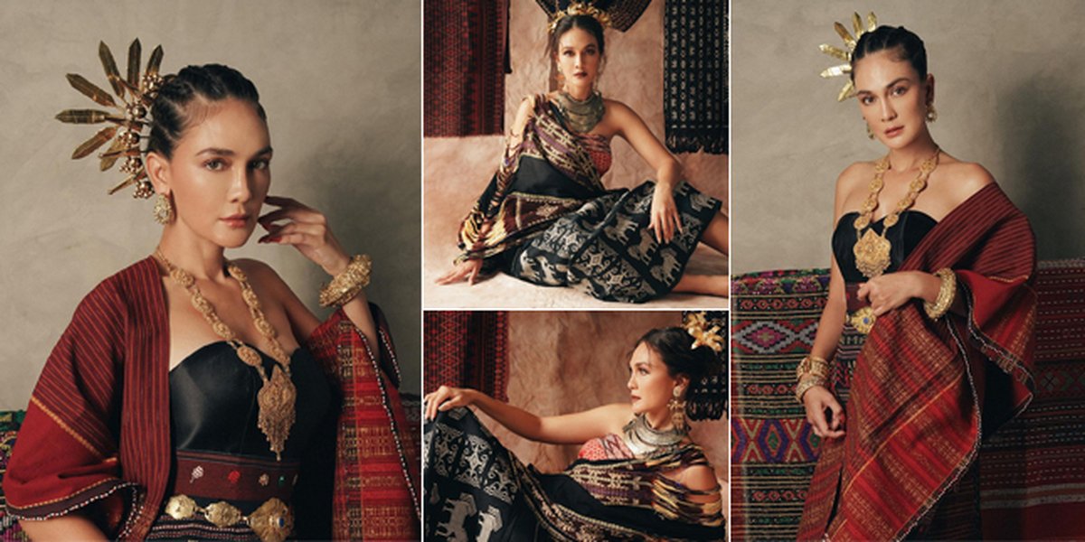 8 Beautiful Photos of Luna Maya Wearing Batak Clothes and NTT Traditional Fabrics in the Latest Photoshoot