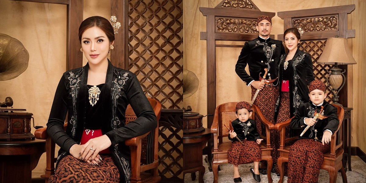 8 Latest Family Portrait Photos of Jessica Iskandar, Coordinated in Traditional Javanese Attire - Happy Awaiting the Birth of a Daughter