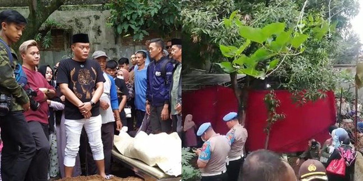 8 Photos of the Condition of the Demolition of the Late Lina's Grave, Rizky Febian and Putri Delina Also Came - Crowded with Residents