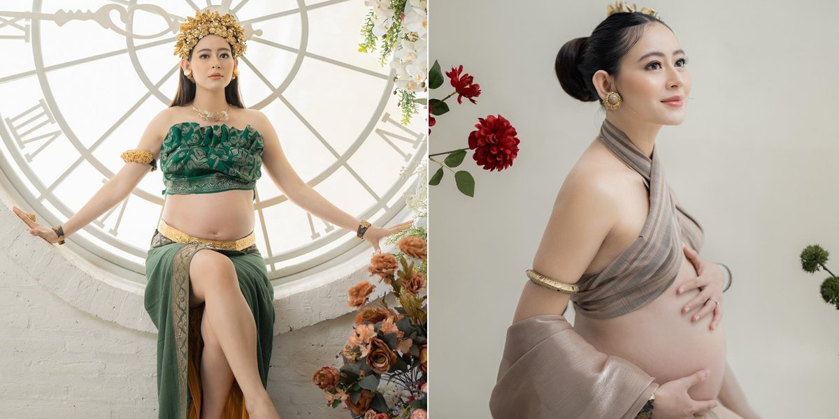 8 Photos of Laura Theux Showing off her Bare Baby Bump in the Latest Maternity Shoot, Beautiful with Balinese Traditional Touch