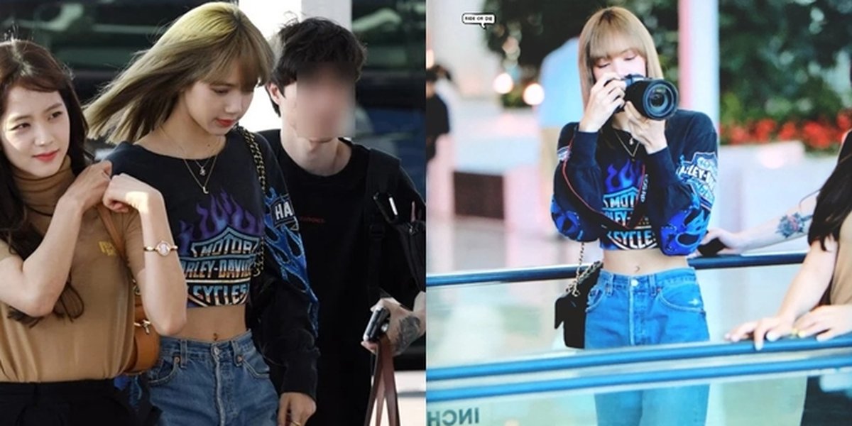 8 Photos of Lisa BLACKPINK Wearing Crop Tee, Showing Off Slim Waist