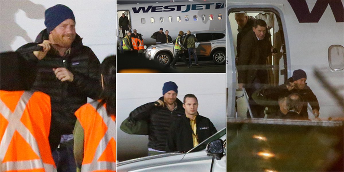 8 Photos of Prince Harry Upon Arrival in Canada, 2 Weeks Without Seeing Meghan Markle & Baby Archie