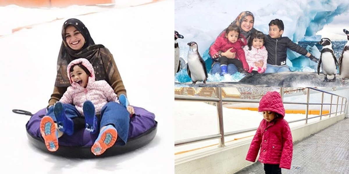 8 Photos of Shireen Sungkar Playing with Her Three Children, Fun in the Snow World!