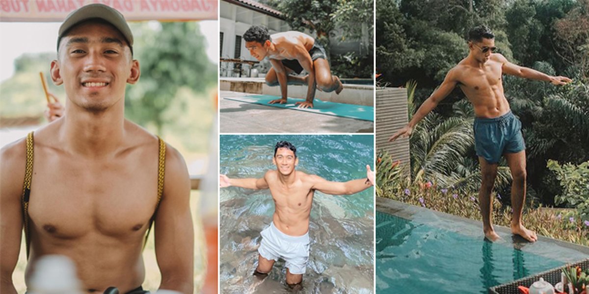 8 Photos of Shirtless Daffa Wardhana, Marini Zumarnis' Son, Showing Muscular Body and Chocolate Abs