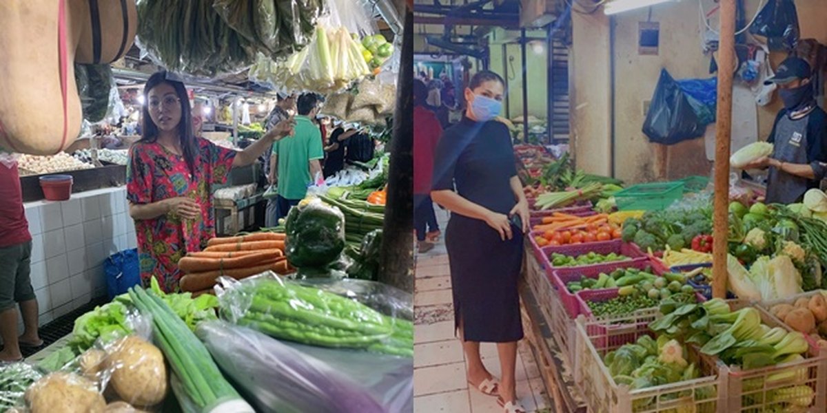 8 Celebrity Styles Shopping at Traditional Markets, Sarwendah Relaxed Wearing Daster - Sophia Latjuba Still Looks Cool