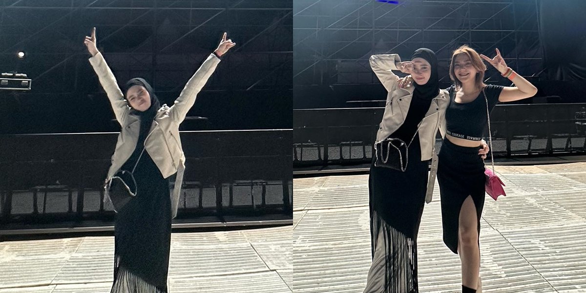 8 Photos of Inara Rusli Watching a Concert with Friends, Netizens Remind Her to Choose Non-Hijab Circle Carefully