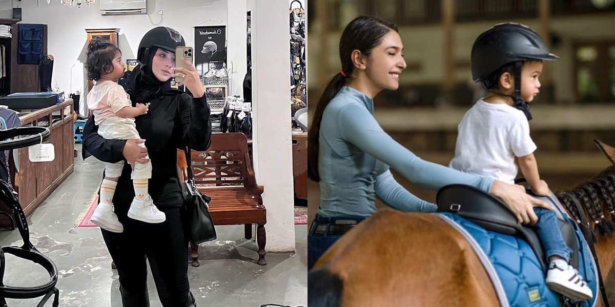 8 Moments of Athlete Celebrities Riding Horses While Carrying Their Children, Beautiful Mama Nabila Syakieb and Margin Wieheerm are Enchanting