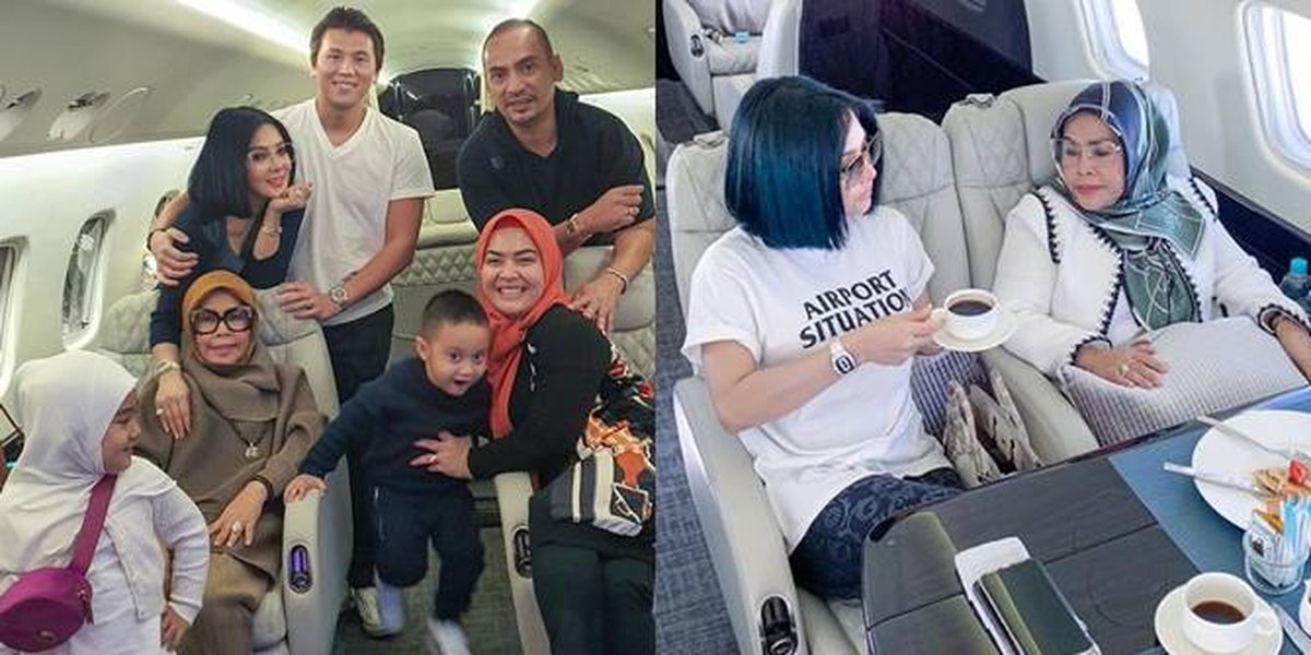 8 Moments of Togetherness of Syahrini and the Naik Family on a Private Jet, Full of Happiness