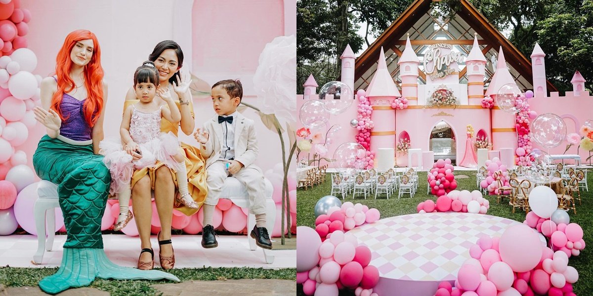 8 Moments of 3rd Birthday Celebration of Chava, Rachel Vennya's Daughter, Holding a Luxurious Garden Party with Princess-themed Decorations