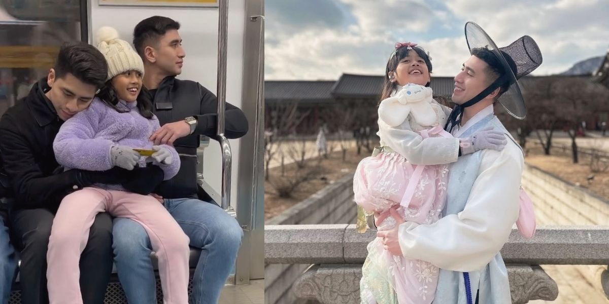 8 Moments of Verrell Bramasta and Athalla Naufal Being 'Bodyguards' for Vania While on Vacation in Korea