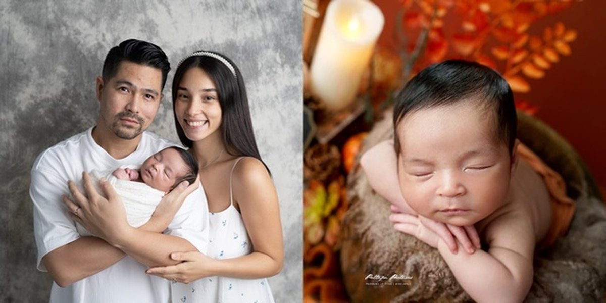 8 Newborn Photoshoot Baby Aizen Son of Erick Iskandar, Handsome with a Western Face - Inheriting Brazilian Blood from His Mother