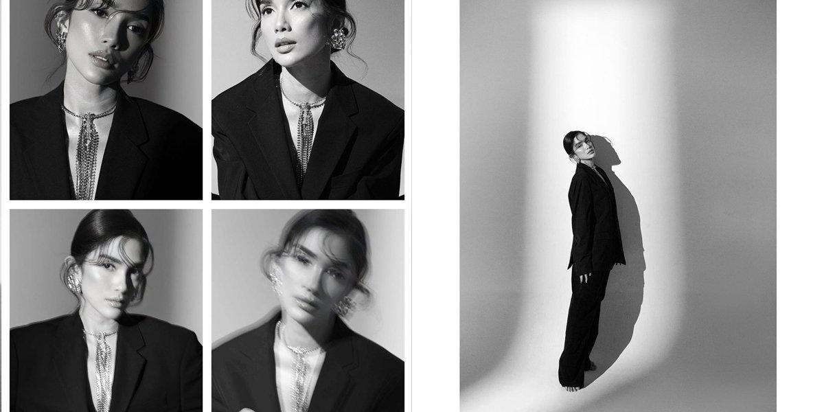 8 Latest Photoshoots of Ussy Sulistiawaty in Monochrome Shades, Looking Elegant and Beautiful